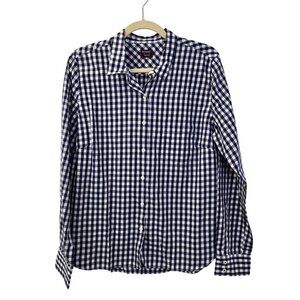 NWT UNTUCKit Belleza Gingham Print Long Sleeve Button Down Shirt Size 2